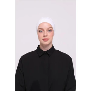 Hürrem Bone Beyaz Arkadan Bağlamalı Tesettür Bone Viskon Kumaş Dikişsiz Geçmeli Likralı Iç Bone 3010_42