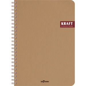 Le Color Kraft Ofis Defter Spiralli Kareli Kahve