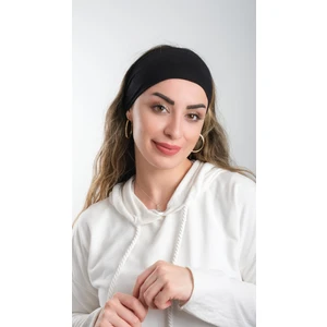 Hürrem Bone Siyah Pratik Hazır Geçmeli Tesettür Bone Viskon Kumaş Sade 3007_01