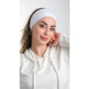 Hürrem Bone Beyaz Pratik Hazır Geçmeli Tesettür Bone Viskon Kumaş Sade 3007_42
