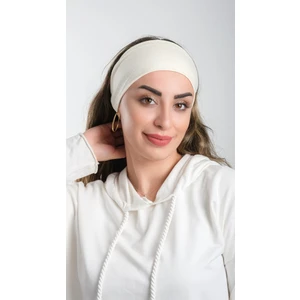 Hürrem Bone Krem Pratik Hazır Geçmeli Tesettür Bone Viskon Kumaş Sade 3007_40