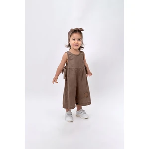 Modam Bebek Kız Çocuk Bandanalı Yandan Bağlama Detaylı Bol paça tulum