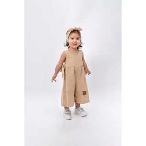 Modam Bebek Kız Çocuk Bandanalı Yandan Bağlama Detaylı Bol paça tulum