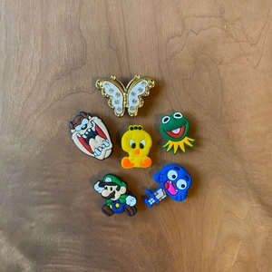 Crocs Jibbitz Terlik Süs Taşlı Kelebek -Crocs Terlik Süsü Mario, Tazmanya,tweety 5'li Set