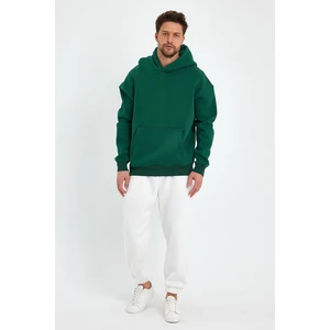 Kef Clothing Yeşil Hoodie, Oversize Sweatshirt, Erkek Hoodie, Kanguru Cep Kapüşonlu