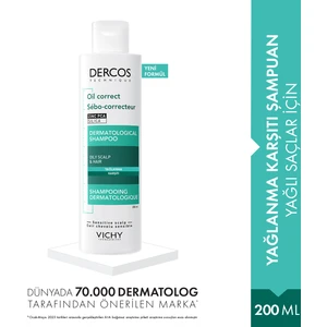Vıchy Dercos Oil Correct Dermatological Shampoo 200 ml
