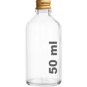 50 ml Metal Gold Kapaklı Hediyelik Şat Şişesi 50 cc Kolonya Koku Süs Shot Cam Şişe 1 Adet