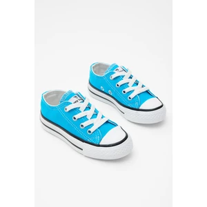 Çocuk Unisex Bebe Mavisi Rahat Kalıp Bağcıklı Sneaker