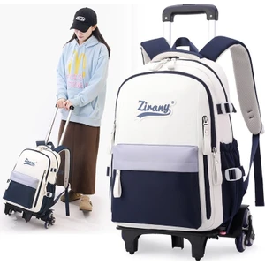 Kampüs 6 Tekerlekli Tramvay Okul Çantası ZRY1269 (Yurt Dışından)