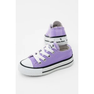 Çocuk Unisex Lila Rahat Kalıp Bağcıklı Sneaker