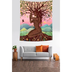 Ağaç Kadın Leke Tutmaz Kumaş Duvar Örtüsü Duvar Halısı Tapestry