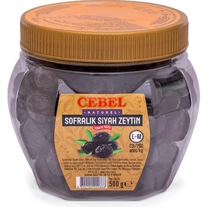 Siyah Zeytin L-M 231-290 Kalibre 500 gr Pet
