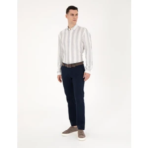 Pierre Cardin Erkek Lacivert Regular Fit Kanvas Pantolon 50288510-VR033