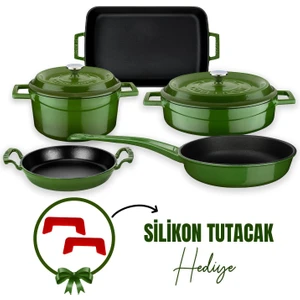 Döküm 5x Trendy Serisi 8 Parça Tencere & Tava Seti