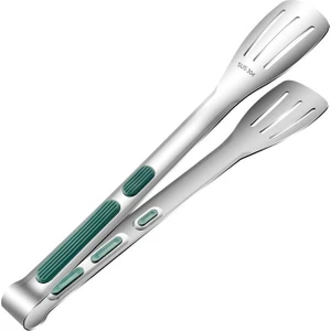 304 Çelik 28,5 cm Silver Mutfak Biftek Barbekü ve Ekmek Maşası CIN628