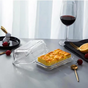 Tereyağlık Kahvaltılık Cam Saklama Kabı 3'lü Set 97711