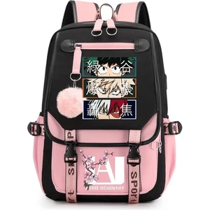 Stil 4 USB Şarj Sırt Çantası My Hero Academia Shoto Todoroki Bakugou Deku Okul Genç Kızlar Için Anime Sırt Çantaları Kabarık Top Sırt Çantası (Yurt Dışından)