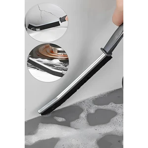 Ince Detaylı Temizlik Fırçası | Dar Köşe Kıl Saplı Derz Fırçası Banyo Mutfak 23 cm