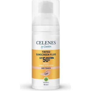 Celenes By Sweden Herbal Dry Touch SPF 50 Mat Bitişli Renkli Güneş Kremi - Yüz Ve Dekolte Bölgesi 50 ml