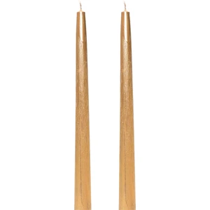 2li Gold Tam Taramalı Şamdan Mum Seti