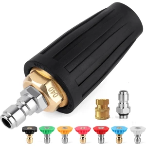 Basınçlı Yıkama Turbo Nozulu, 1/4ın + 3/8ın Hızlı Bağlantılı Döner Basınçlı Yıkama Nozulları, 7 Elektrikli Yıkama Nozulu Ipuçları (Yurt Dışından)