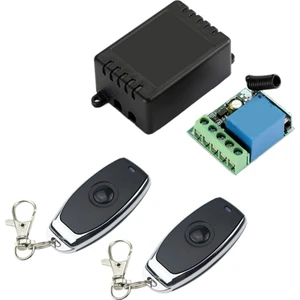 433 Mhz Rf Kablosuz Anahtar Alıcı Dc 12 V Tek Röle Alıcı Modülü ile 2 Adet Evrensel Kablosuz Uzaktan Kumanda (Yurt Dışından)