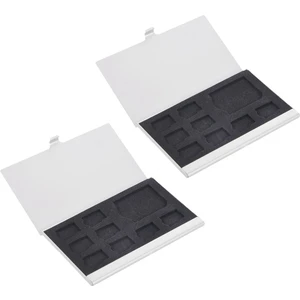 2x 9 Mikro-Sd/sd Hafıza Kartı Depolama Tutucu Kutusu Koruyucu Metal Kasalar 8 Tf ve 1 Sd (Yurt Dışından)