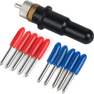 1 Adet Bıçak Tutucu Siyah Renk + 5 Adet 45 + 5 Adet 60 Derece Rafine Tavşan Redsail Kesici Plotter Kesme Bıçakları (Yurt Dışından)