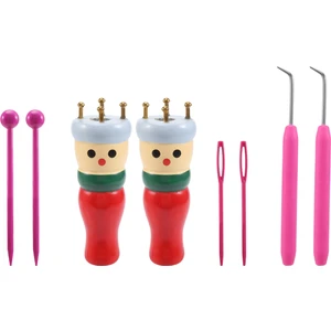 French Knitter Tool 2 Pack, Ahşap Örgü Seti Makara Örme Bebek Örgü Tezgahı Oyuncak Bilezik Yapmak Için, Vb (Yurt Dışından)