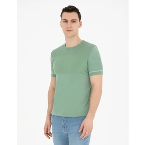 Pierre Cardin Erkek Çağla Slim Fit Bisiklet Yaka Triko Tişört 50288117-VR016