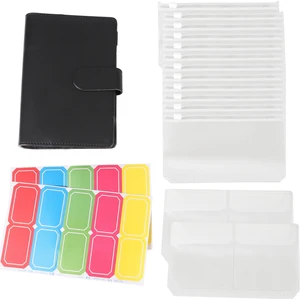 A6 Pu Deri Bütçe Organizatör Bağlayıcı Setleri, Depolama Nakit, Madeni Para, Çek, Makbuz Siyahı Için Harikadır (Yurt Dışından)