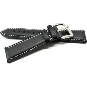 Hakiki Deri Her Saate  Uygun  Düz 22  mm Beyaz  Dikişli  Deri Saat Kordonu  2 No