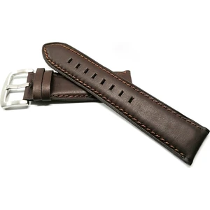 Düz Hakiki Kahverengi 22  mm  Saat Kordonu    4 /1