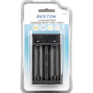 Pil Şarj Aleti Ikili Type-C Çıkışlı 18650/26650/2660  Hızlı Pil Şarj Cihazı  Beston M-7028