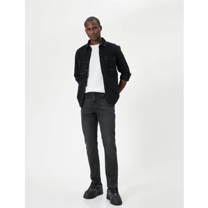 Erkek Jean Pantolon Siyah 4SAM40074ND