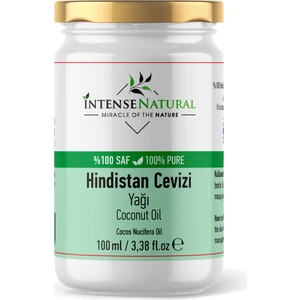 Intense Natural Hindistan Cevizi Yağı Soğuk Sıkım 100 ml %100 Saf ve Doğal Coconut Oil