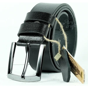 Hakiki Erkek Deri Kemer 4 cm Siyah Kot Kumaş Pantolon Spor Kemer