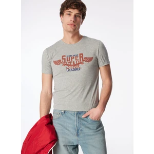 Lee Cooper Bisiklet Yaka Gri Melanj Erkek T-Shirt 232 Lcm 242046 Sertıw Gri Melanj