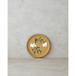 Flowers Polyresin Duvar Aksesuarı Bej