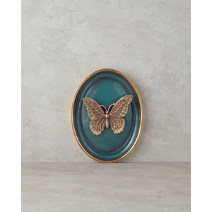 Butterfly Polyresin Duvar Aksesuarı Lacivert