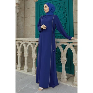 Yandan Bağlamalı Elbise - Indigo