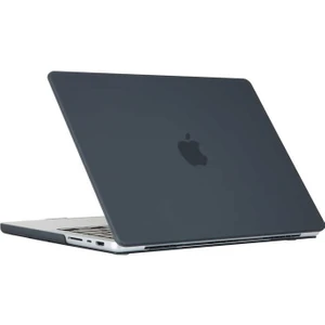 Apple MacBook Pro 14.2" A2442 A2779 2021 2023 Kılıf Mat Ön Arka Kapak Siyah