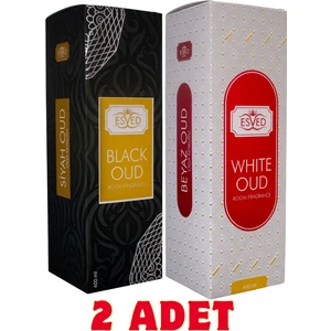 Beyaz Oud & White Oud ve Siyah Oud & Black Oud Oda ve Kumaş Spreyi Seccade Spreyi Oda Kokusu Koku 400 ml