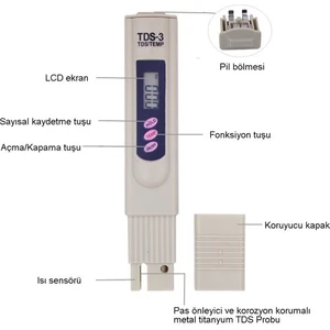 Tds Metre Su Arıtma Analiz Ölçüm Cihazı