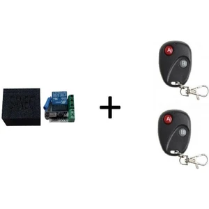 Sanec 1 Kanal DC5V-30V 10A Röle + 2 Adet 2 Kanal Rf Uzaktan Kumanda 433MHZ