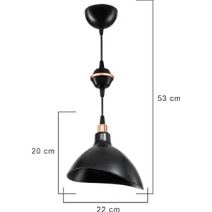 Esta Küre Siyah/bakır Sarkıt Yemek Odası Yatak Odası Oturma Odası Salon Mutfak Avizesi