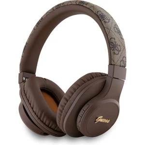 Kulak Üstü Bluetooth Kulaklık Guess Lisanslı Pu 4g Desen Metal Logolu Tone On Tone Kahverengi