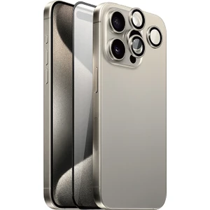 iPhone 15 Pro Max Uyumlu Wiwu WI-IP002 Ahize Toz Önleyici Ekran Koruyucu ve Kamera Lens Koruyucu Set
