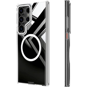Galaxy S24 Ultra Uyumlu Kılıf Magsafe Sararmaya Dayanıklı Youngkit Clear Crystal Serisi Gümüş