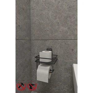 Alper Banyo Güçlü Yapışkanlı Yedek Raflı Tuvalet Kağıdı  Askılığı Banyo Düzenleyici